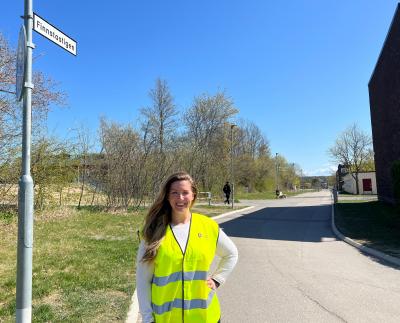 Sara Bergqvist, på Finnstastigen som nu ska få en ordentlig ansiktslyftning inom ramarna för projektet Omdaning Bro.