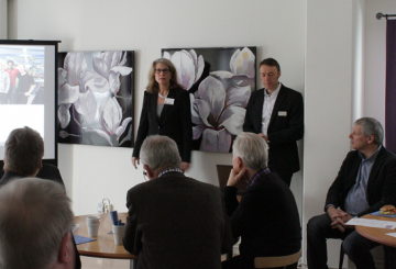 Marie von Sydow och Joakim Norlén presenterade Delta Electric för Frukostgästerna.