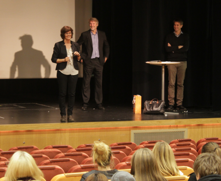 Maria Gylte och Pär Thomsson är lärare i ekonomiska ämnen på UBG och Stefan Kempe har det nystartade företaget Insamlingen.