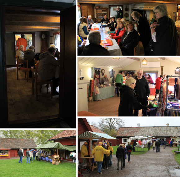 Många trotsade regnrusk och kyla och besökte hantverksmarknaden på Kungsängens hembygdsgård.