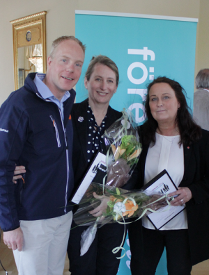 Mattias Kranz, ordförande i Företagarna i Upplands-Bro tillsammans med kommunens företagsvänligaste polituker, Lisa Edwards (C) och Camilla Janson (S).
