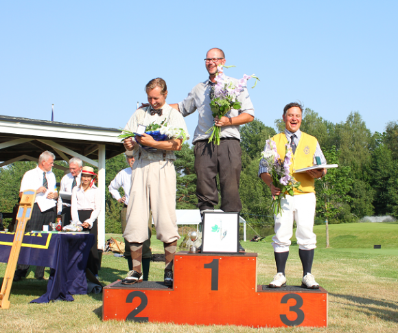Herrarnas prispall. 1) Johan Moberg, 2) Jörgen Isberg och 3) Claes Armå.