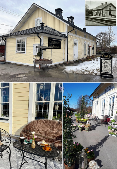 Stationshuset har under stor del av sitt liv varit en samlingsplats och en plats för mänskliga möten - först som stationshus i nästan 100 år och nu har det vaknat till liv igen i ny skepnad, som café och butik (sedan hösten 2020). Atmosfären inne i byggnaden är speciell och många stannar till lite extra för att titta på den gamla biljettluckan som finns kvar där man kliver in. &Auml;ven den gamla kakelugnen som stinsfamiljen värmde sig vid finns kvar.