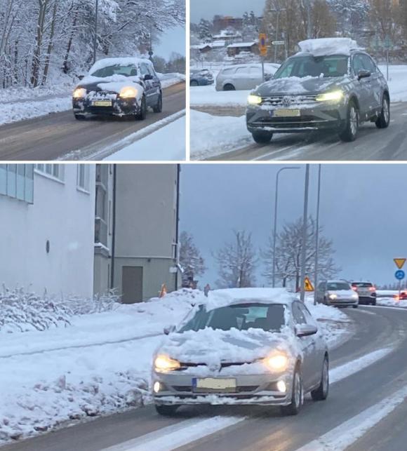 Som bilförare är du ansvarig för hur säker bilen är. Att åka omkring med stora mängder snö på bilen och med begränsad sikt på grund av att man ej skrapat alla rutor eller lämnat kvar snö på delar av rutorna så att din sikt är skymd är brott mot trafiklagen.